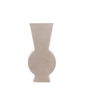 Βάζο Κεραμικό Zen Collection 38εκ. - Λευκό Μίνιμαλ Διακοσμητικό (18,5×6,5×38εκ.) - 51663