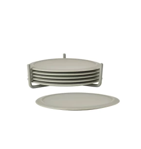 Zone Denmark Singles Σετ Σουβέρ Σιλικόνης 6τμχ με Μεταλλική Βάση Ø10cm - Mud (332062)