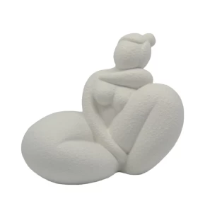  Κεραμικό Διακοσμητικό Γυναικεία Φιγούρα Άσπρο Ματ Ankor - 842940