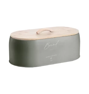 Ψωμιέρα Μεταλλική Λαδί Bread με Μπαμπού Καπάκι Ankor - 850495