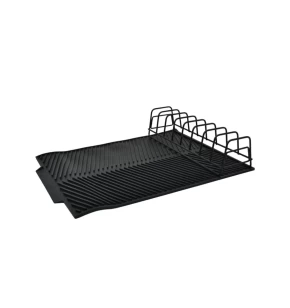 Πιατοθήκη Μεταλλική με Δίσκο Σιλικόνης Ankor 848065 - Μαύρη (42x33x8εκ.)