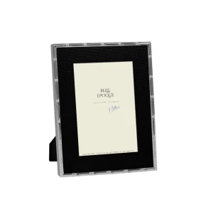 Κορνίζα 13x18 Belle Epoque Ασημί Γυαλιστερό & Velvet Noir - Μεταλλική 5802