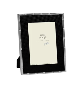 Κορνίζα 15x20 Belle Epoque Ασημί Γυαλιστερό & Velvet Noir - Μεταλλική 5803