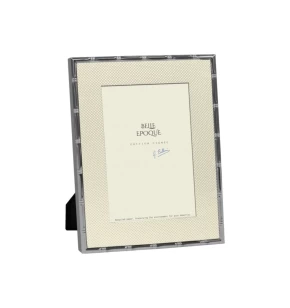 Κορνίζα Belle Epoque Ασημί Γυαλιστερό & Antique Linen - Μεταλλική - 5807