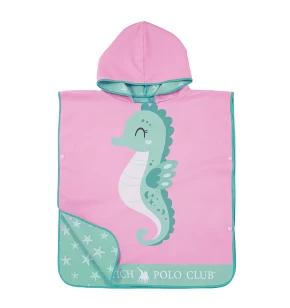 GREENWICH POLO CLUB JUNIOR ΠΟΝΤΣΟ ΘΑΛΑΣΣΗΣ 50Χ115 4176 MINT, PINK