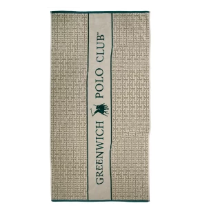 GREENWICH POLO CLUB ΠΕΤΣΕΤΑ ΘΑΛΑΣΣΗΣ 90Χ180 ESSENTIAL 5229 GREEN, TAUPE