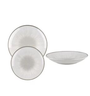 Σετ Πιάτα Πορσελάνης 20 Τεμαχίων Oriana Ferelli Water Lilly Grey (24336-64)