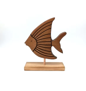 Διακοσμητικό Επιτραπέζιο Ψάρι Ξύλινο Μικρό - KorresCraft- 290-004-03