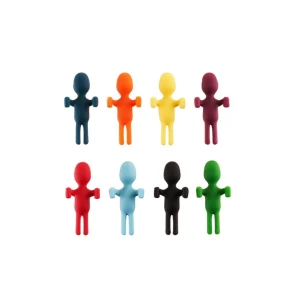 Innovine 12077 Σετ 8 τμχ Διακριτικά Ποτηριού από Σιλικόνη Ανθρωπάκια