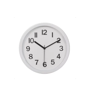  Λευκό Ρολόι Τοίχου Στρογγυλό Πλαστικό Φ22εκ - Iliadis - 92651