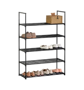 Παπουτσοθήκη Μεταλλική Μαύρη Με 5 Ράφια Ankor - 844272