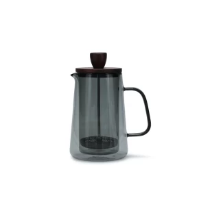 Salt&Pepper 800203 French Press Luma 350ml - Smoked Glass με Ξύλινο Καπάκι