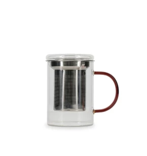 ONA 704120 Liv κούπα τσαγιού 430 ml με φίλτρο και καπάκι, amber