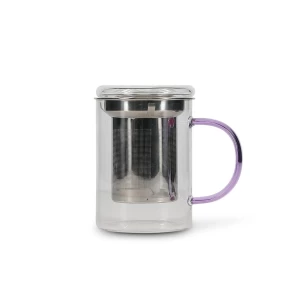 ONA 704122 Liv κούπα τσαγιού 430 ml με φίλτρο και καπάκι, μωβ