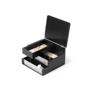 Umbra Malibu Πολυεπίπεδη Μπιζουτιέρα & Κουτί Οργάνωσης Κοσμημάτων 1023443-040 - Black