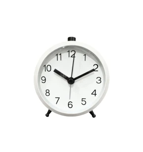Ankor μεταλλικό αθόρυβο ξυπνητήρι λευκό 9,3x5,7x10,5 εκ. 853243