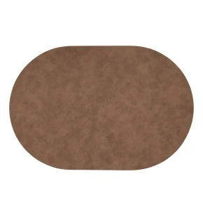 Σουπλά Atmosphera Kim Οβάλ Διπλής Όψης PVC - Καφέ/Taupe 49x33cm (212185B)