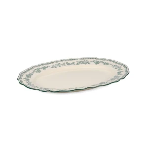 Salt&Pepper 803354 Οβάλ Πιατέλα Cyril 32,5cm - Green Floral Porcelain