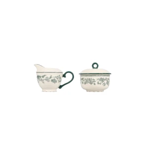 Salt&Pepper Σετ Ζαχαριέρα & Γαλατιέρα Cyril - Green Floral Porcelain
