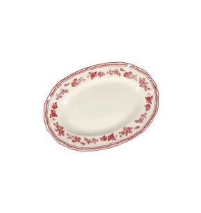 Salt&Pepper 803373 Οβάλ Πιατέλα Cyril 25,5cm - Burgundy Floral Porcelain