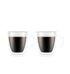Bodum Bistro 10604-10 Σετ 2 Κούπες Διπλού Τοιχώματος με Λαβή 0.3L 