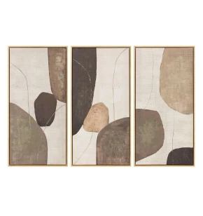 Πίνακας Τρίπτυχο Σετ 3 Τεμαχίων Espiel YFA101 Organic Shapes (105x70cm συνολικά)