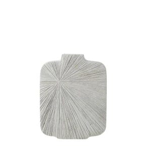 Βάζο Espiel FIK476 Ανάγλυφο Slim με Ακτινωτό Σχέδιο 30,5cm - Γκρι