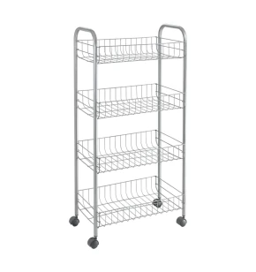 Metaltex Ascona 340104001 Τρόλεϊ Κουζίνας 4 Επιπέδων 41x23x84 εκ.