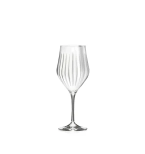 RCR Timeless Κρυστάλλινο Κολωνάτο Ποτήρι Κρασιού Calice T45 450ml (Σετ 6 τμχ)