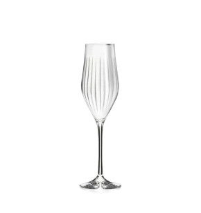 RCR Timeless Κρυστάλλινο Ποτήρι Σαμπάνιας Flute T23 230ml (Σετ 6 τμχ)