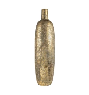 Μεταλλικό Βάζο Δαπέδου Zen Collection 19,5x70,5 εκ. Χρυσό Αντικέ (52801)