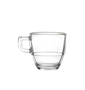 RCR Σετ 6 Κρυστάλλινα Φλιτζάνια Moka / Lungo Στοιβαζόμενα Caffè 120ml