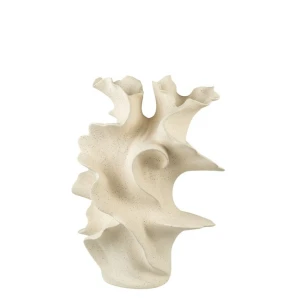 Κεραμικό Βάζο Μπεζ Ακανόνιστο 27,5x19x37εκ. Zen Collection 52955