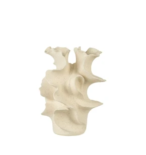Κεραμικό Βάζο Μπεζ Ακανόνιστο 21x14,5x26,5εκ. Zen Collection 52956