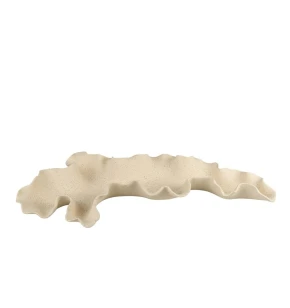 Κεραμική Πιατέλα Μπεζ Ακανόνιστη 53x25x6εκ. Zen Collection 52957