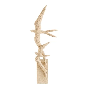 Πολυεστερικά Πουλιά σε Βάση Μπεζ 12,5x6,6x40εκ. Zen Collection 53158