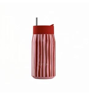 Ποτήρι Θερμός με Καλαμάκι 360 ml Estia Lens Save the Aegean Viva Stripe 01-43025