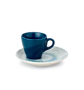 Φλιτζάνι Espresso 100ml με Πιατάκι Cryspo Trio Capri 47.140.17