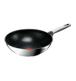 Tefal Emotion+ Τηγάνι Wok 28cm Inox Αντικολλητικό E32719