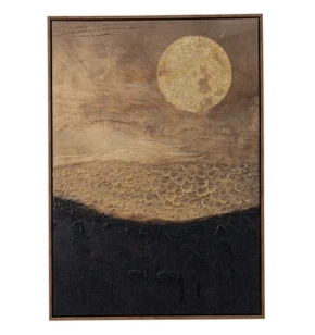 Πίνακας σε Καμβά με Κορνίζα Abstract Golden Moon 72.6x102.6εκ. - Zen Collection