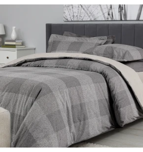 DAS HOME ΣΕΤ ΣΕΝΤΟΝΙΑ ΥΠΕΡΔΙΠΛΑ ΜΕ ΛΑΣΤΙΧΟ CASUAL 5458 BEIGE, GREY