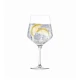 Μεγάλο κρυστάλλινο ποτήρι Zwiesel Cinco 617 ml με Gin Tonic, πάγο και φέτες λεμονιού