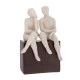 Λευκή πολυρεζίν φιγούρα ζευγαριού που κουβεντιάζει σε καφέ βάση Iliadis 92331 14x9x22εκ