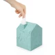 Κάλυμμα κουτιού χαρτομάντηλων Umbra Casa Ocean Blue σε σχήμα σπιτιού με καμινάδα
