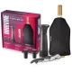 Innovine ολοκληρωμένο σετ δώρου κρασιού 5 τεμαχίων με αντλία κενού, πώματα, ανοιχτήρι και θήκη ψύξης, μαζί με την συσκευασία δώρου.