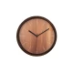 Ρολόι τοίχου Iliadis καφέ στρογγυλό με όψη ξύλου και minimal δείκτες 22εκ