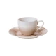Φλυτζάνι και πιάτο espresso Cryspo Trio Jupiter από stoneware σε γήινες μπεζ-καφέ αποχρώσεις