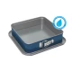 Τετράγωνη μπλε λυόμενη φόρμα ψησίματος Guardini XBake 24x24εκ. με ειδικό στεγανό πάτο Salvagoccia.