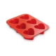 Κόκκινη φόρμα σιλικόνης Guardini Juliette με 6 θέσεις σε σχήμα καρδιάς, κατασκευασμένη στην Ιταλία.