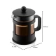 Bodum 1784-01 Kenya Πρέσα Καφέ French Press 500ml με μαύρο σκελετό, διαστάσεις.